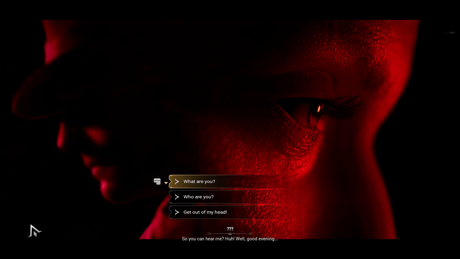 Изображение двух главных героев Vampire The Masquerade, Файр и Фабиена, стоящих спина к спине, Фабиен в шляпе и в данный момент скрыт