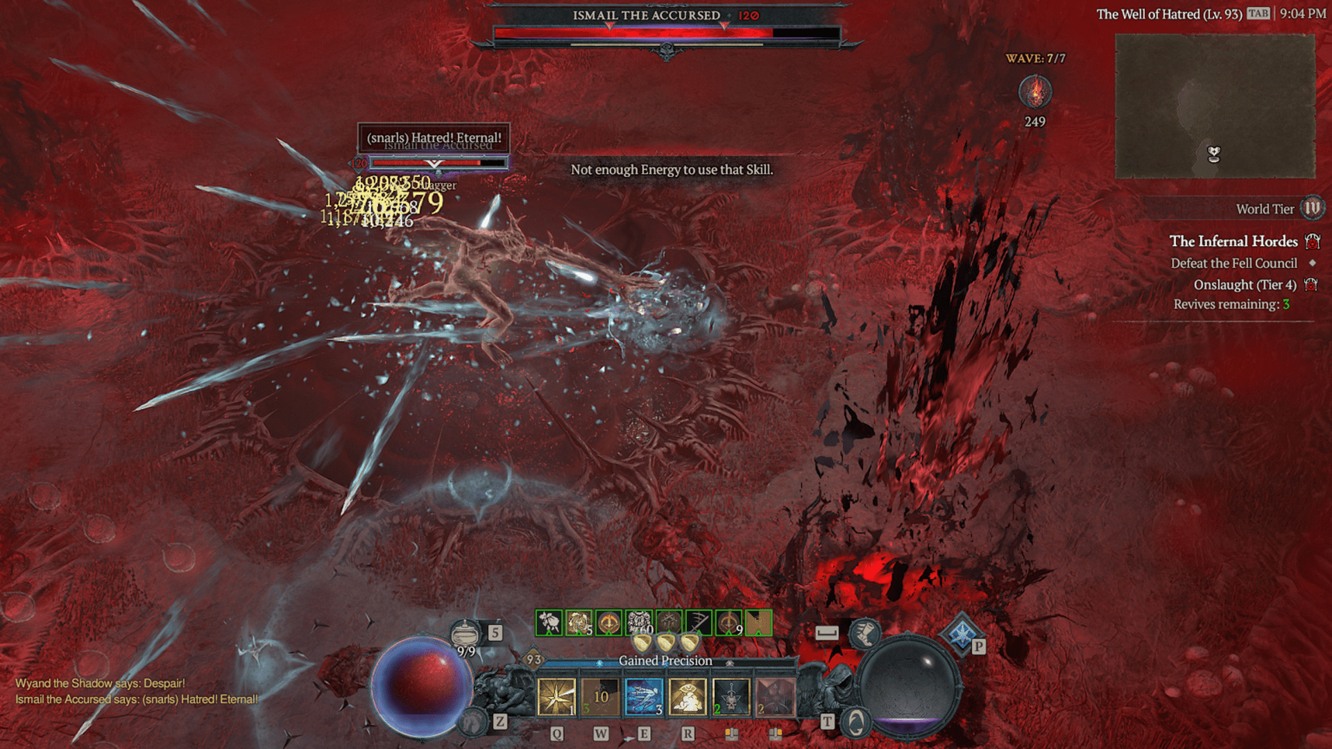 Diablo 4, 10 сезон — «Горящие вопросы»: Разбойник сражается с Советом Падшего.