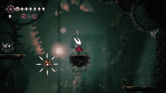 Карта Hollow Knight Silksong: Хорнет в Главном механизме