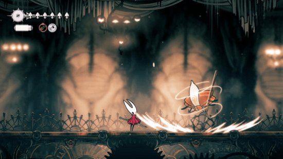 Фарм бусин в Hollow Knight: Silksong: Hornet сражается с рыцарями