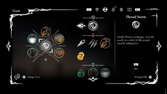 Приёмы Знака Зверя Hollow Knight: Silksong.