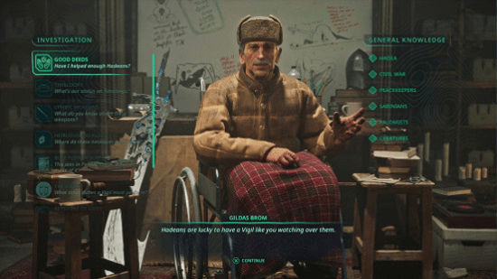 Гильдас Бром в Гнезде Наблюдателя.