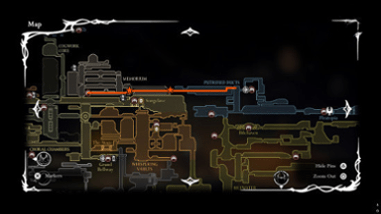 Hollow Knight Silksong Гнилые стоки: путь из Мемориума