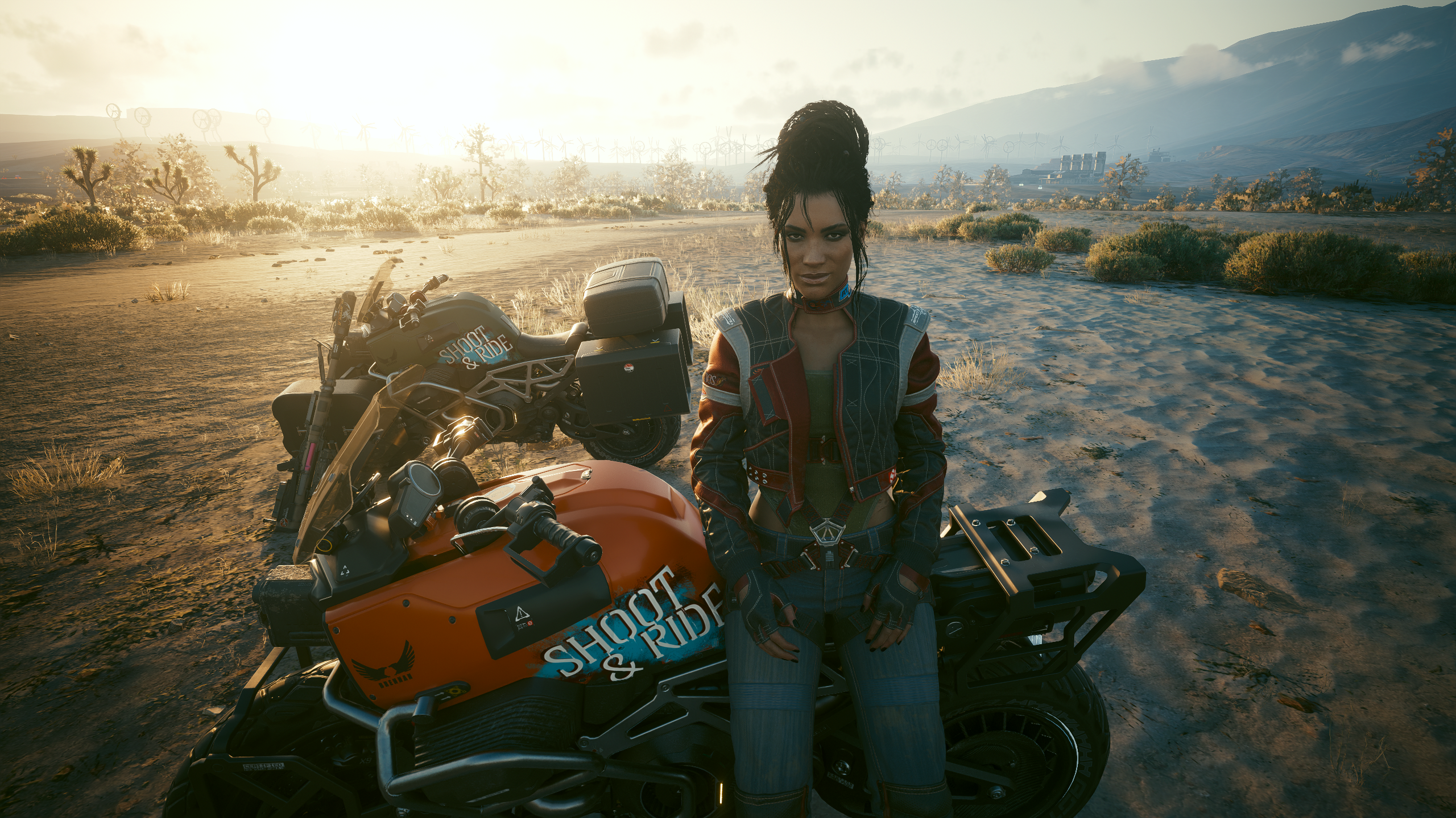 Как завести роман с Панам в Cyberpunk 2077 – Панам прислонилась к байку