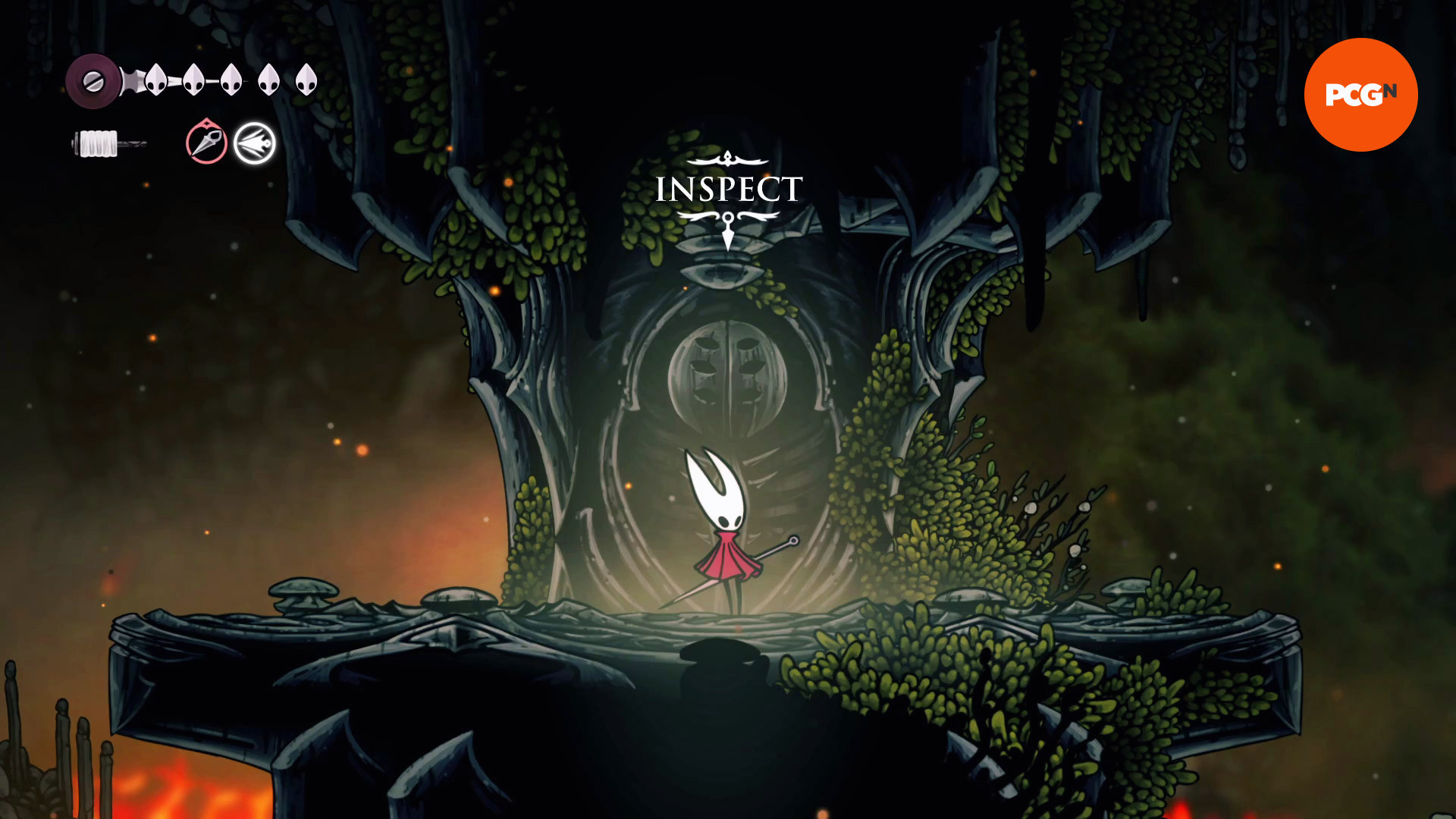 Как получить рывок и бег в Hollow Knight Silksong: Хорнет рядом со святилищем
