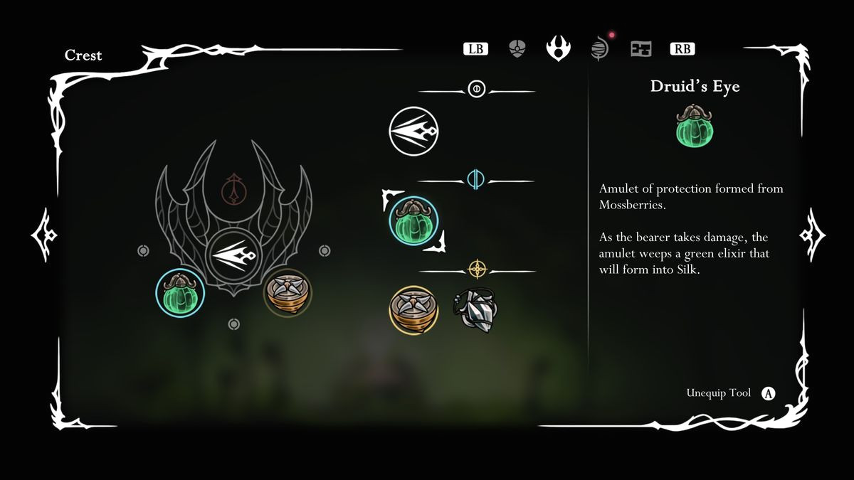 Hollow Knight: Silksong – места с болотными ягодами, Око друида