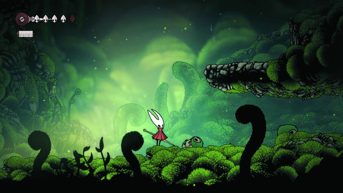 Hollow Knight: Silksong – места с болотными ягодами, уступ