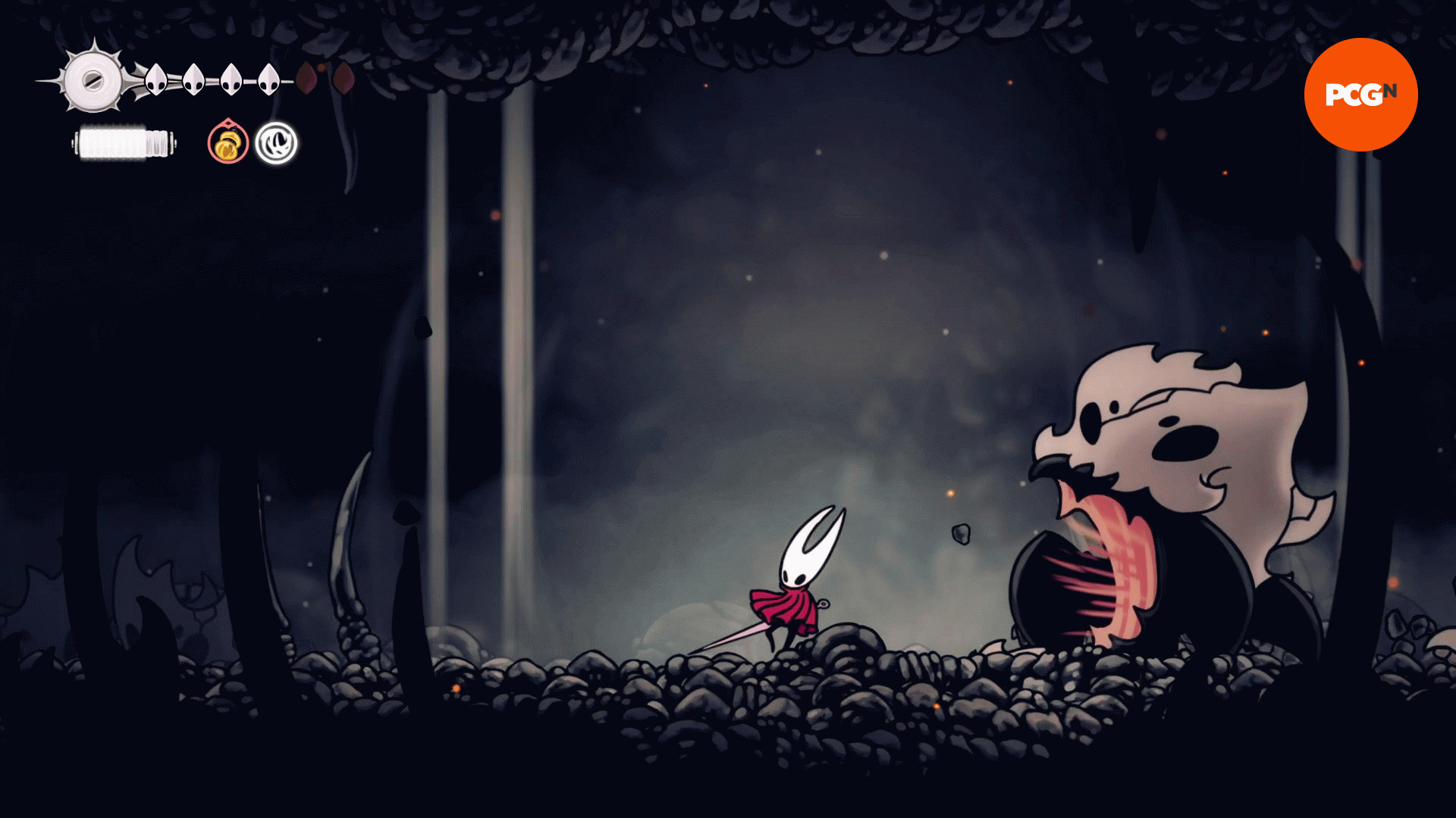 Hollow Knight Silksong Тиран Череп: Тиран Череп рычит