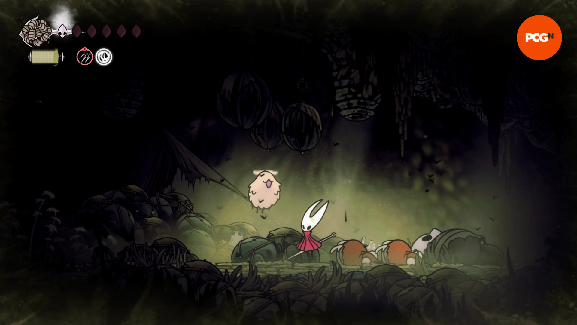 Локации потерянных блох в Hollow Knight Silksong: первая блоха Желчноводья