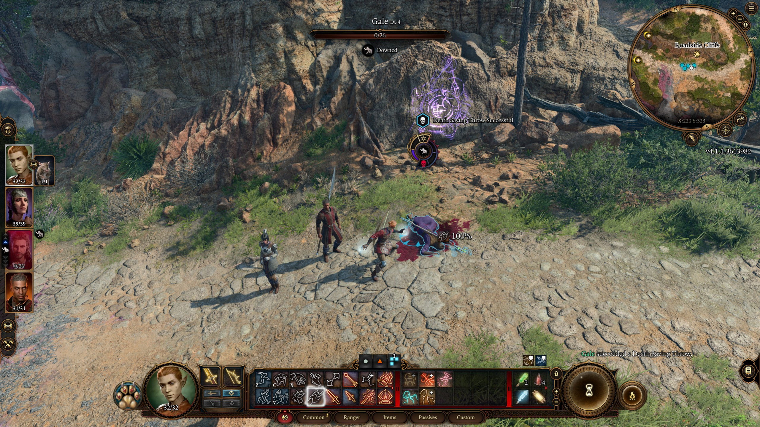 Baldur's Gate 3 – Гейл проходит испытание против смерти