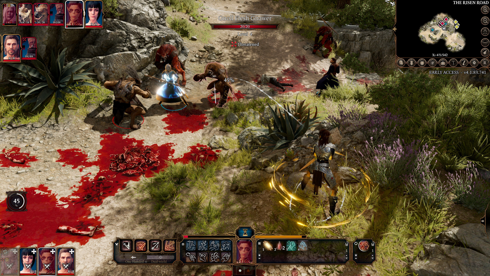 Лаэзель готовится атаковать в Baldur's Gate 3