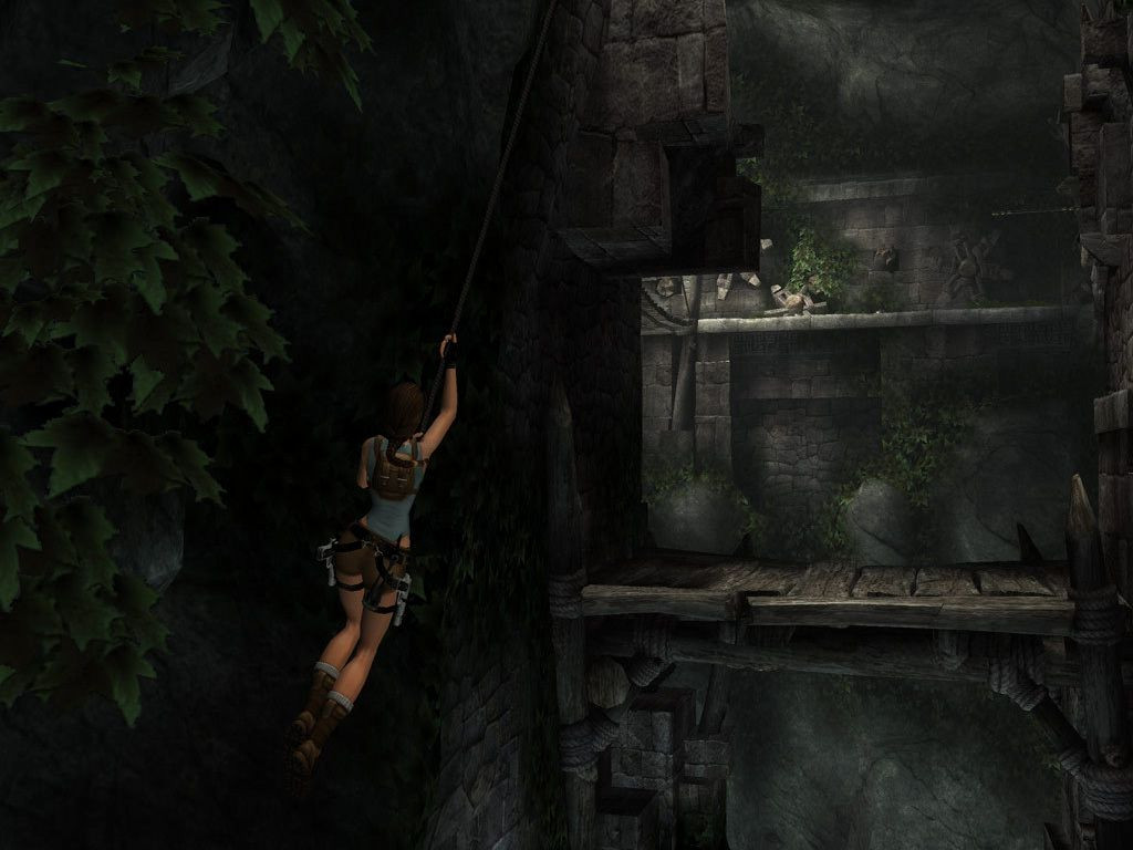 Использование крюка-кошки в Tomb Raider: Anniversary