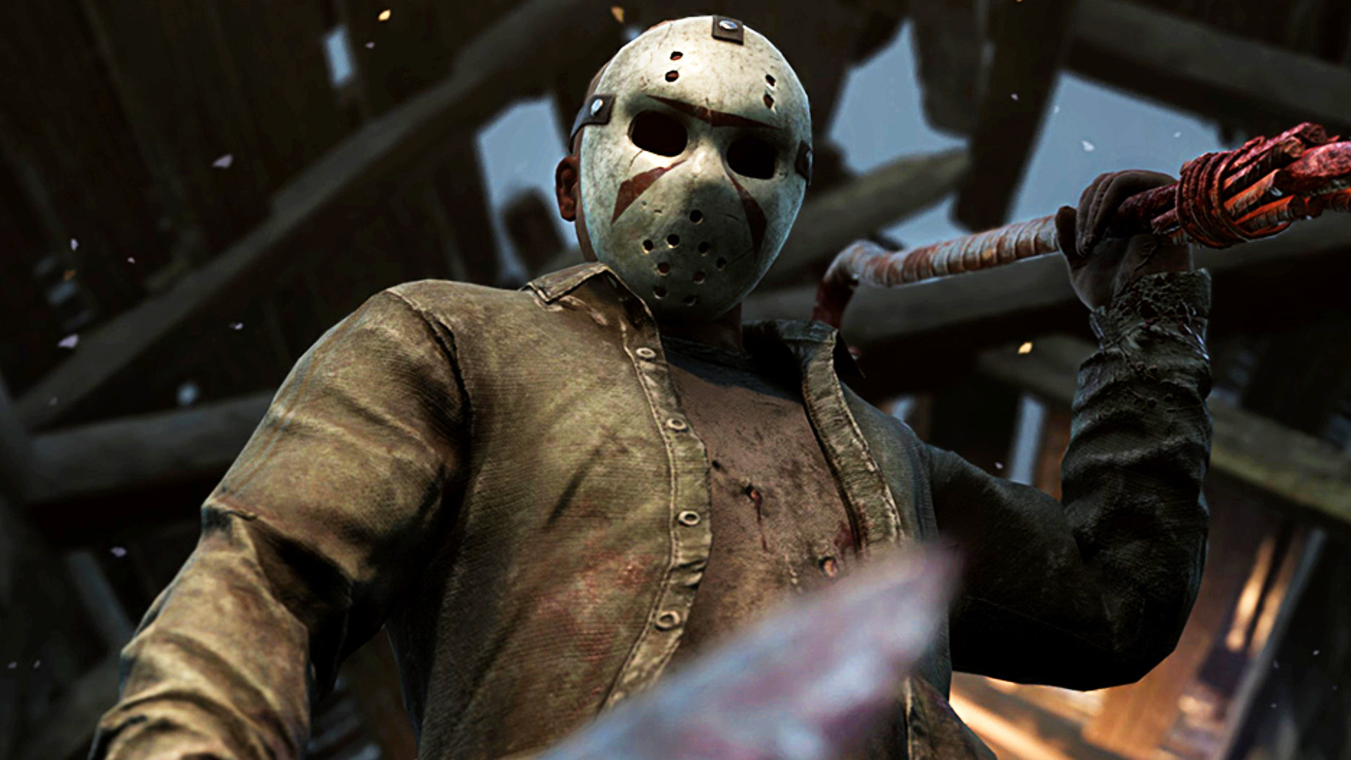 Dead by Daylight – Джейсон Вурхиз смотрит на вас сверху вниз.
