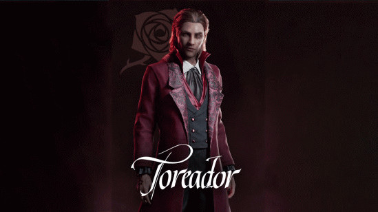 Клан Тореадор из Vampire Bloodlines 2 на тёмном фоне.