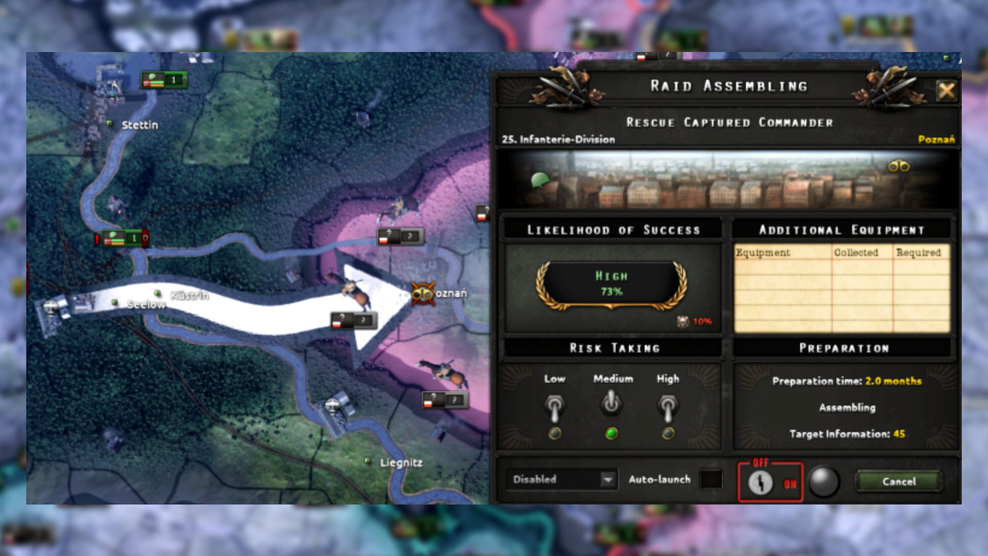 Hearts of Iron IV: Thunder at Our Gates – подготовка рейда для спасения захваченного командира.