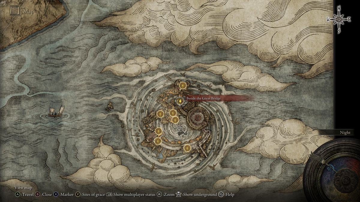 Местоположение Пласидусакса в Elden Ring