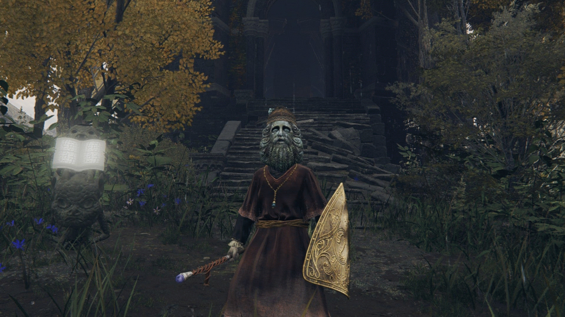 Игрок в Elden Ring стоит перед Башней Оридиса