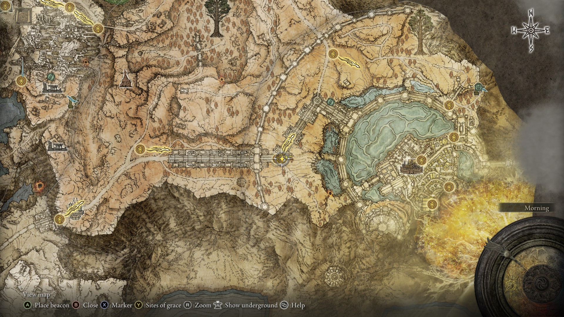 Фрагмент карты Elden Ring – Лейнделл
