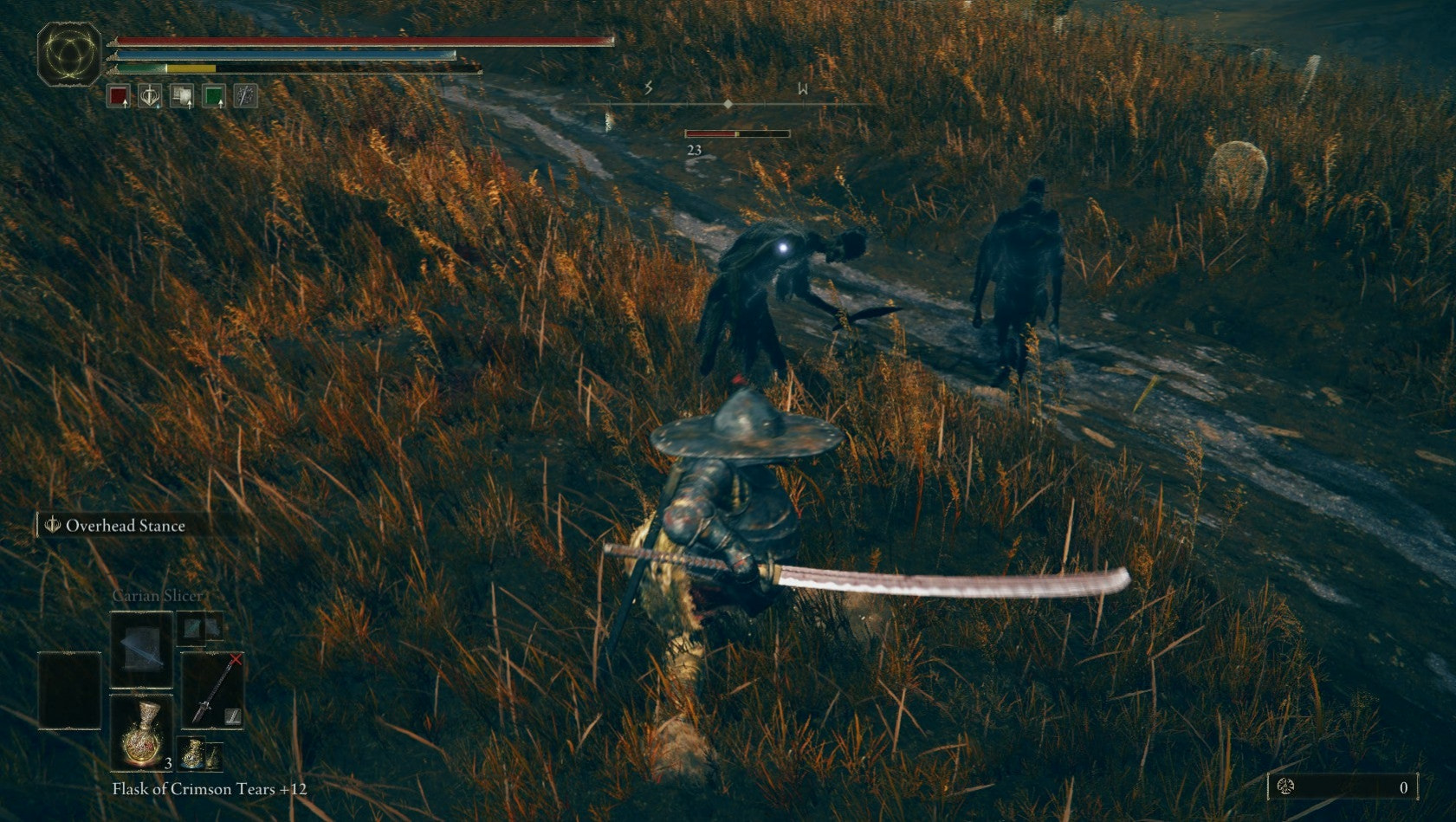 Погасший с Большой катаной сражается с врагами в Shadow of the Erdtree.