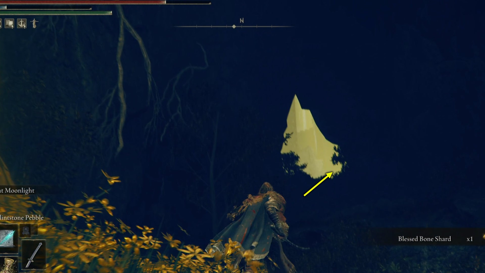 Скриншот Elden Ring: Shadow Of The Erdtree, где Погасший направляется к Руинам древней обители Рауха.