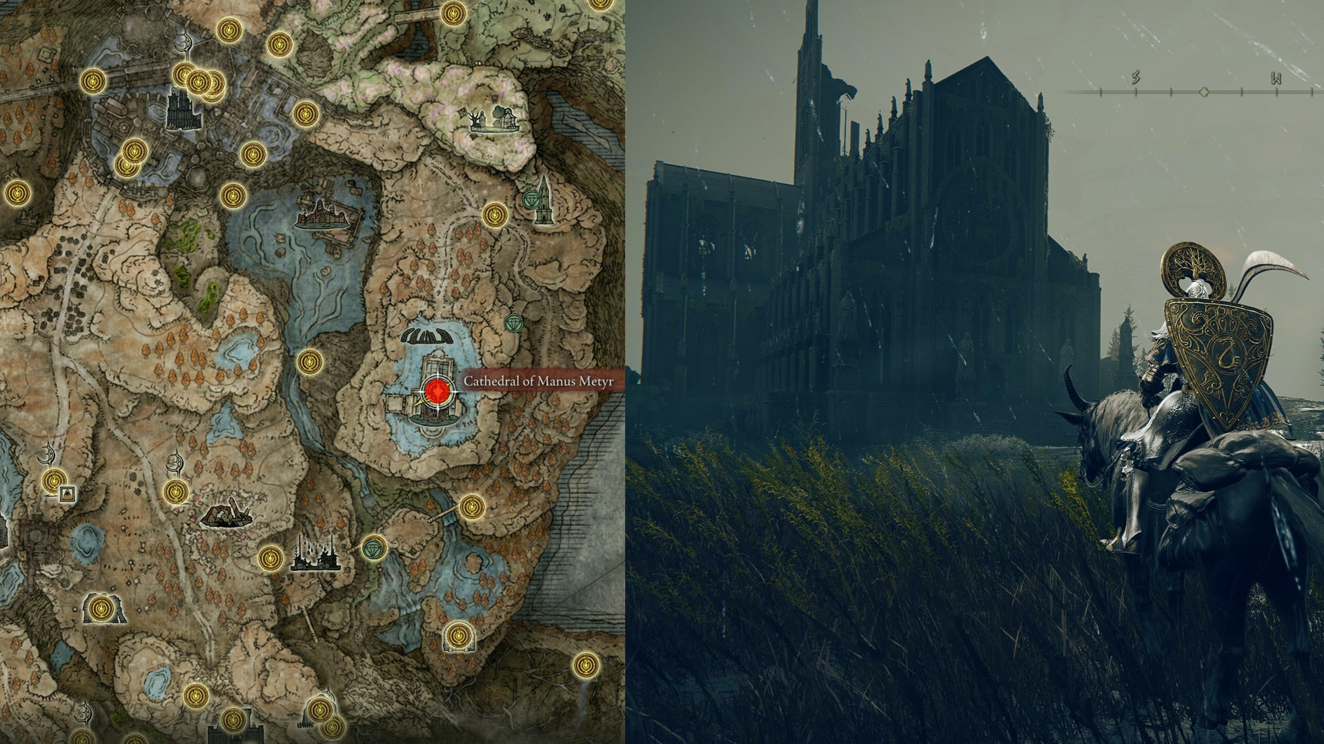 Место, где находится колокольная сфера Имира в Elden Ring Shadow Of The Erdtree.