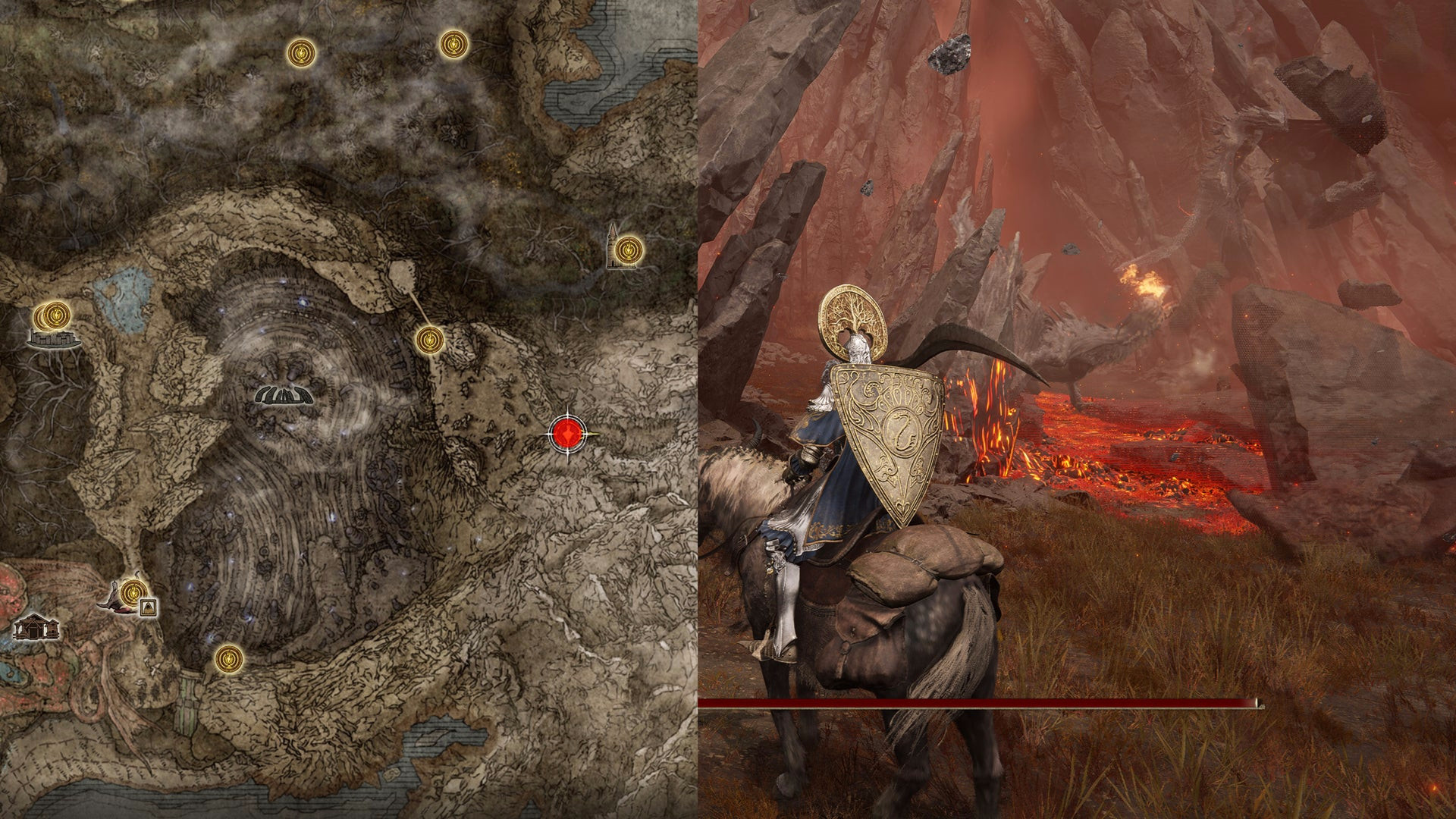Место, где находится колокольная сфера Игона в Elden Ring Shadow Of The Erdtree.