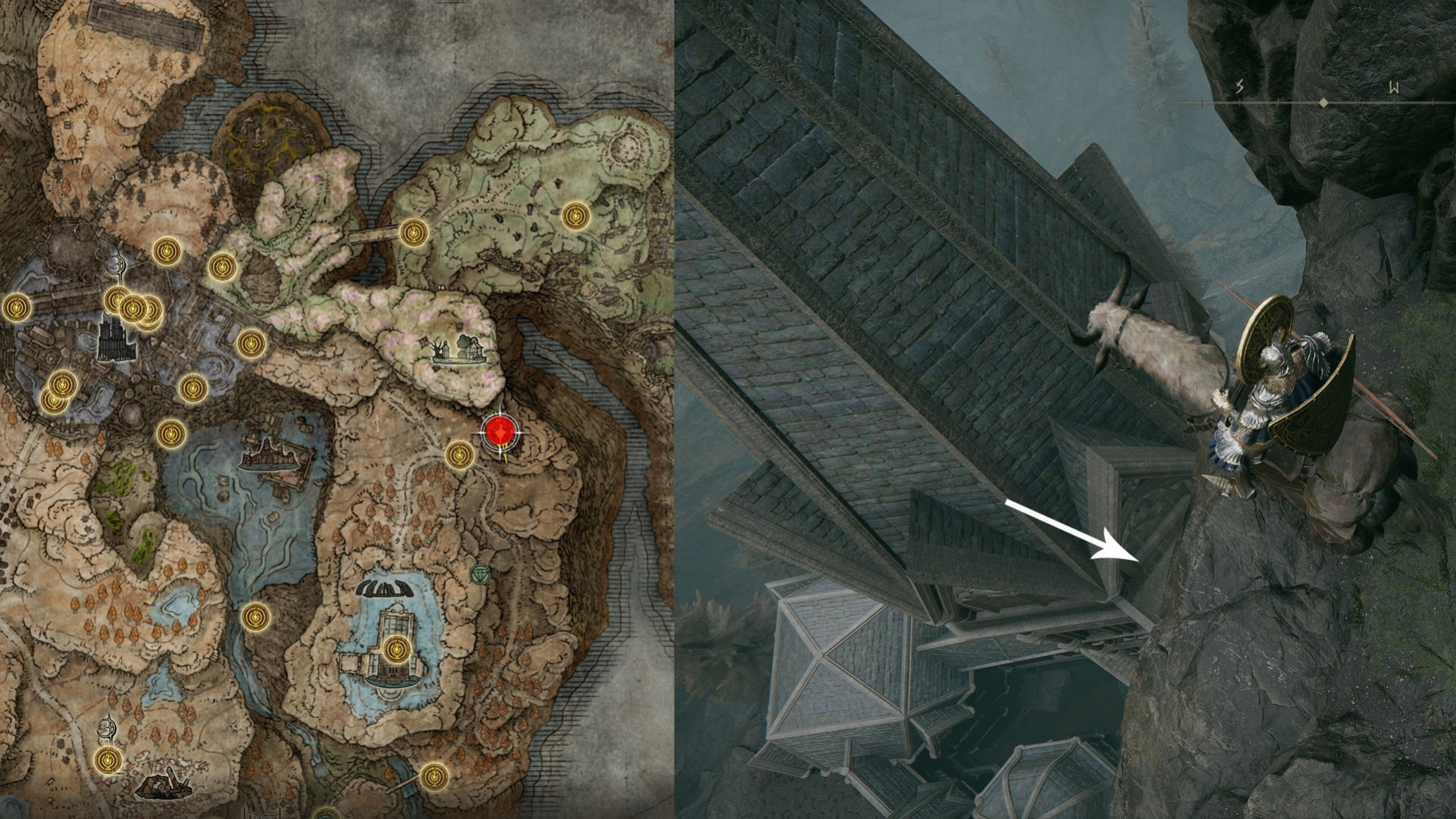 Место, где находится колокольная сфера заклинателя в Elden Ring Shadow Of The Erdtree.