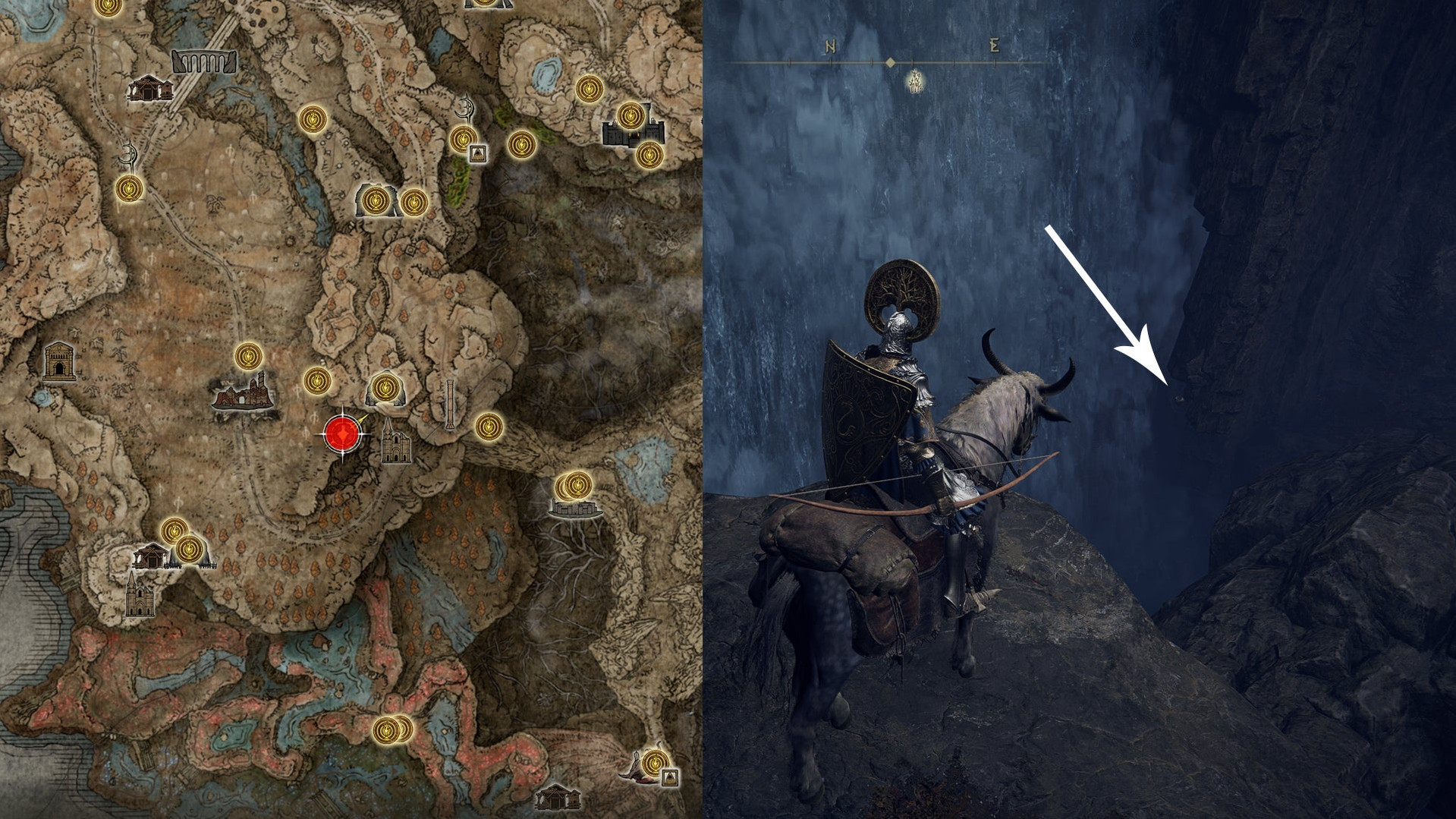 Место, где находится колокольная сфера торговца грибами [2] в Elden Ring Shadow Of The Erdtree.