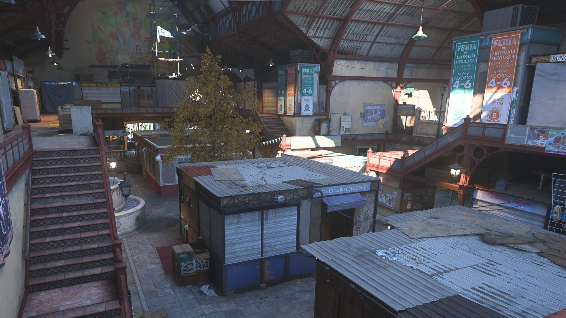 Общий вид карты Mercado в Modern Warfare 3.