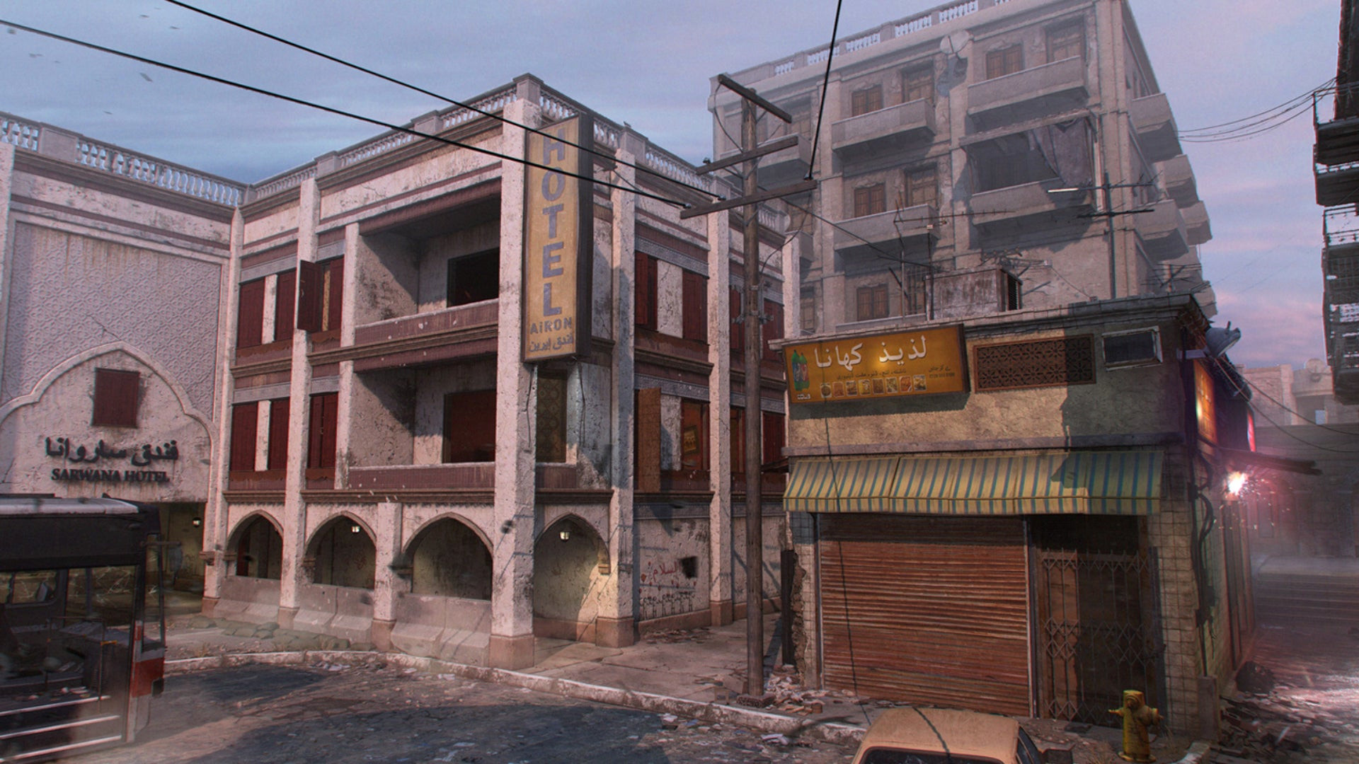 Общий вид карты Karachi в Modern Warfare 3.