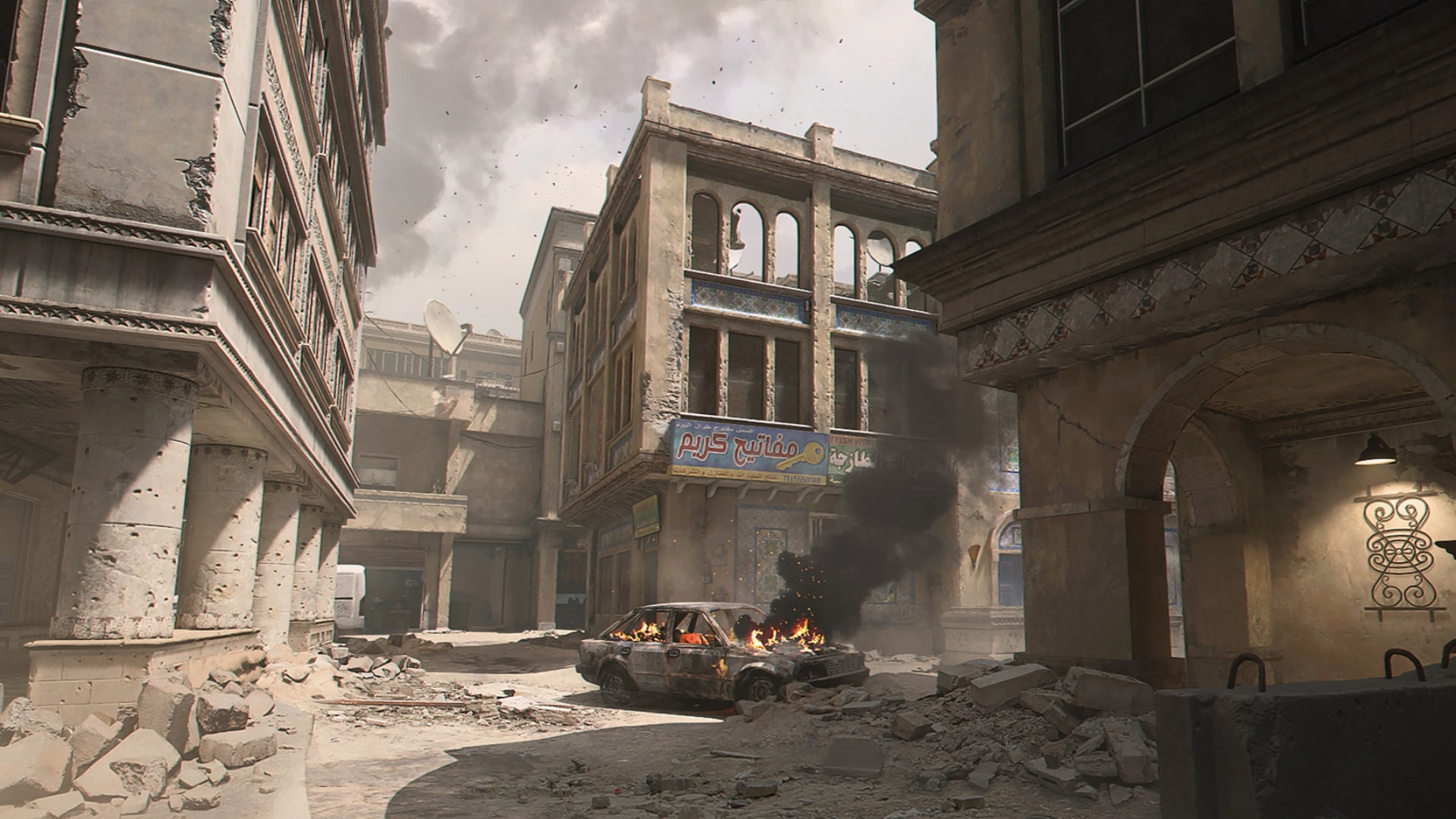 Общий вид карты Invasion в Modern Warfare 3.