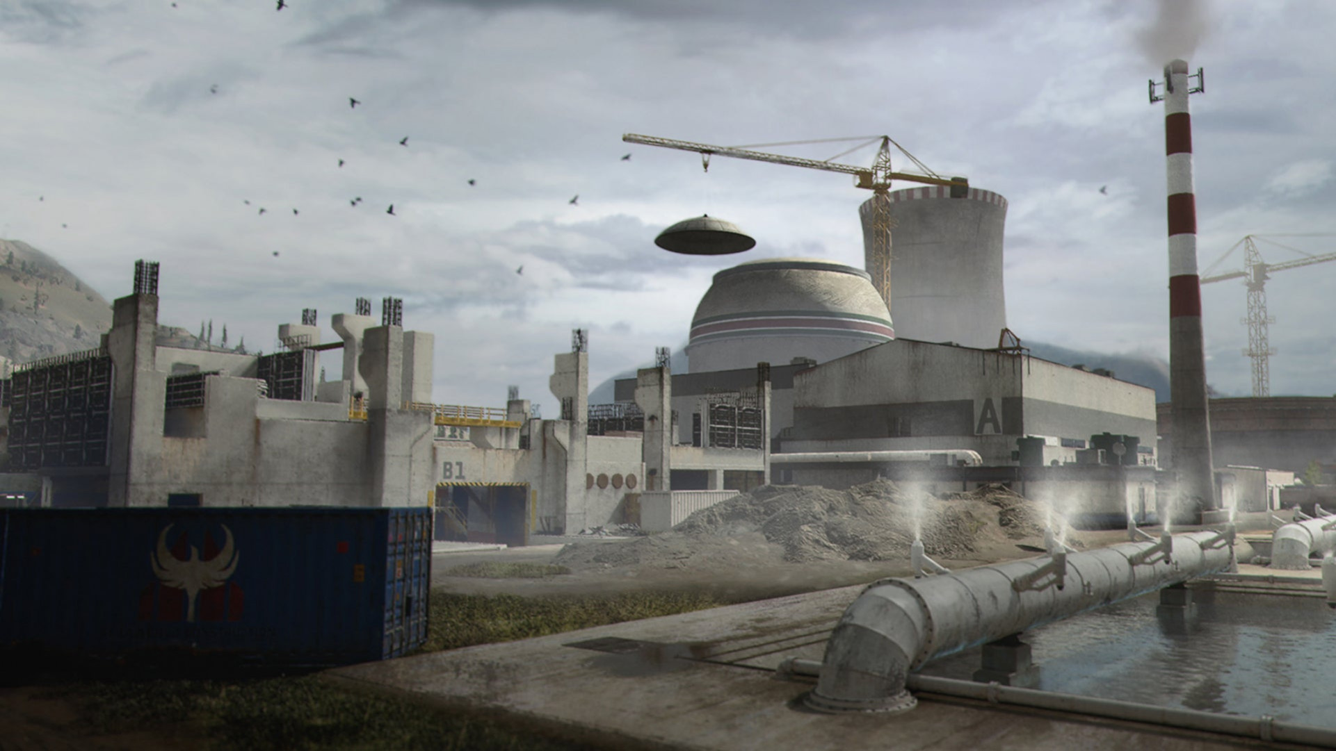 Общий вид карты Popov Power в Modern Warfare 3.