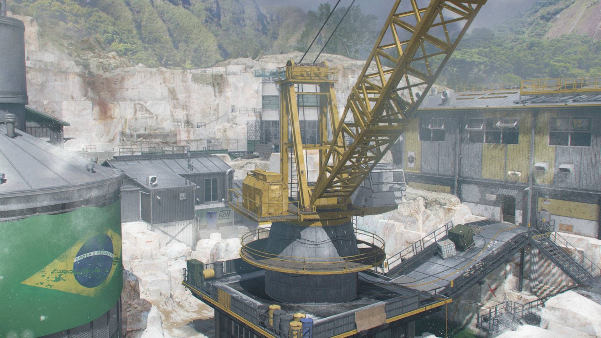 Общий вид карты Quarry в Modern Warfare 3.