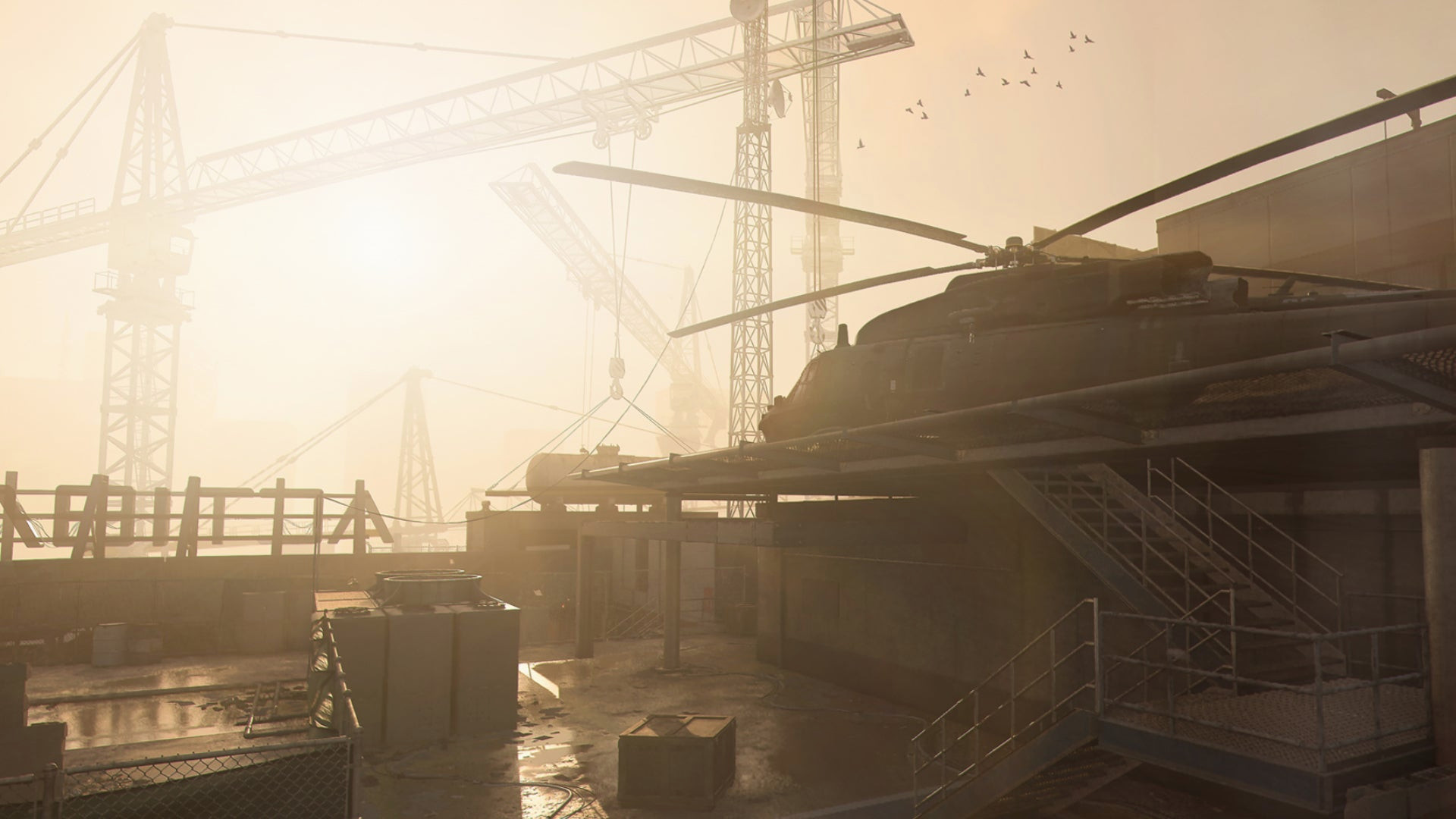 Общий вид карты Highrise в Modern Warfare 3.