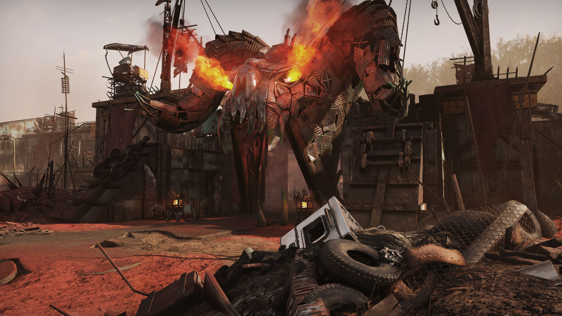 Fallout 76 Burning Springs — арена Короля Ржавчины, где он правит бал.