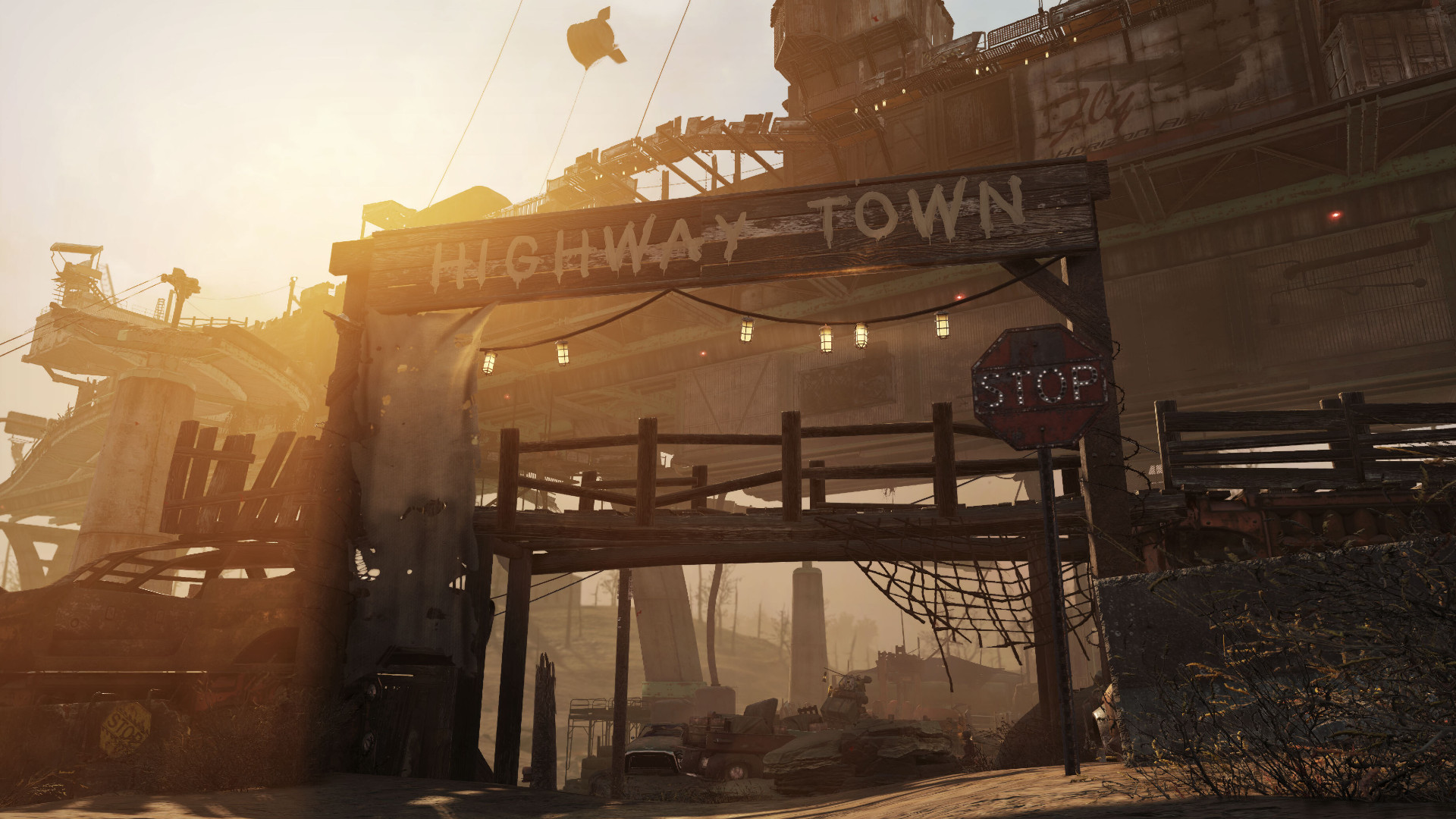 Fallout 76 Burning Springs — превью: вход в Город-Шоссе.