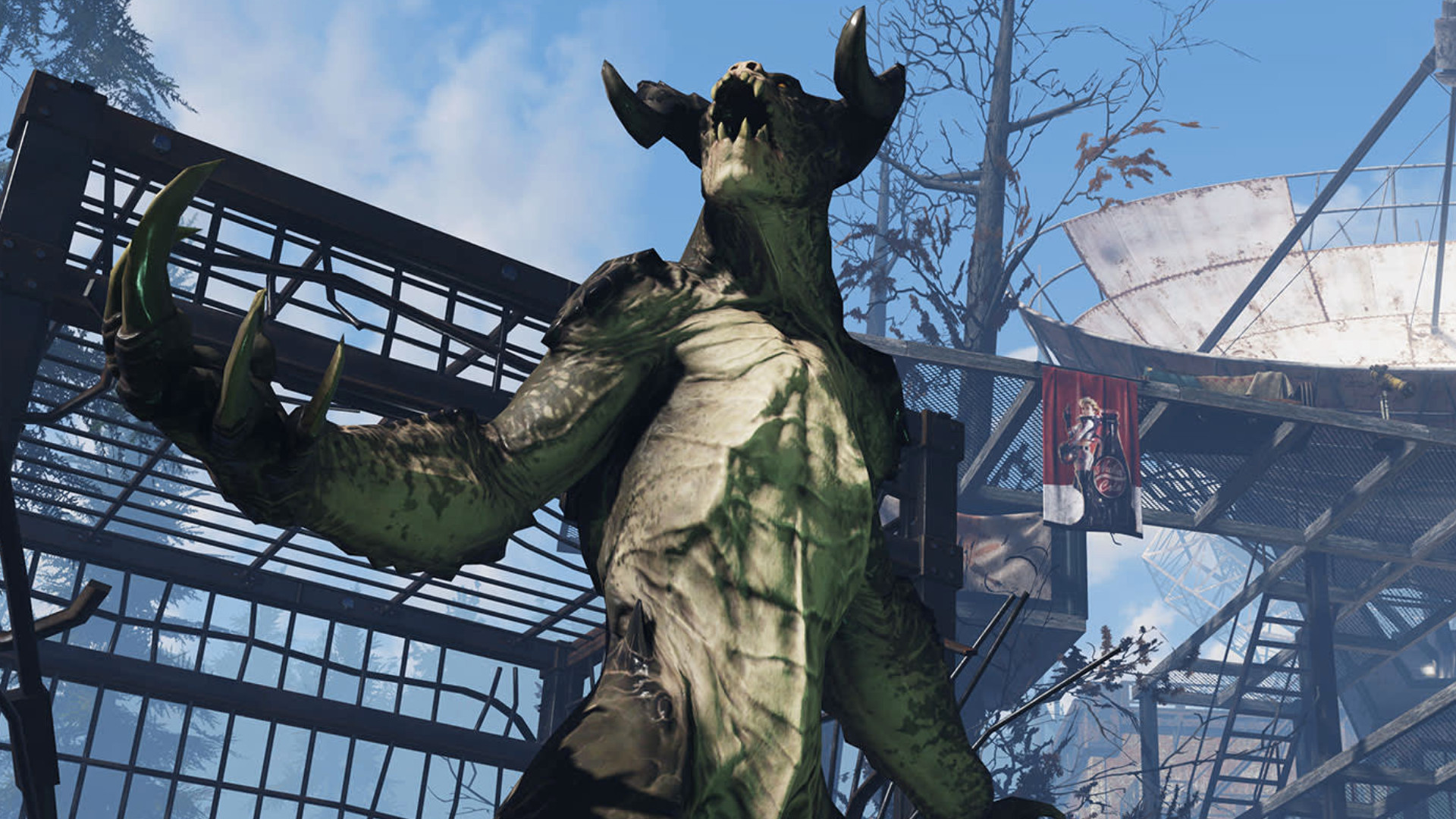 Питомцы в мире Fallout 76 на публичном тестовом сервере – коготь смерти рычит.