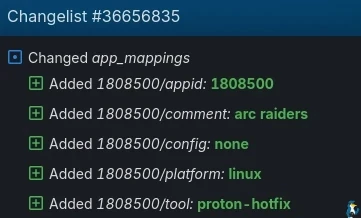 SteamDB – для ARC Raiders по умолчанию выбран Proton Hotfix