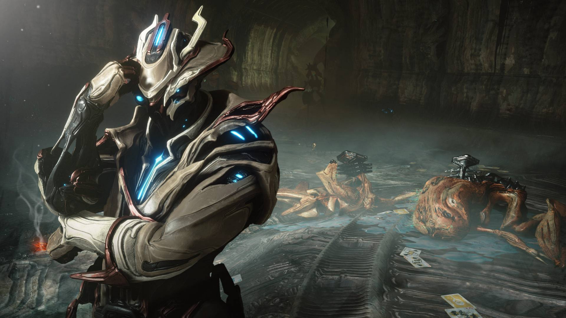 Скриншот Warframe с персонажем