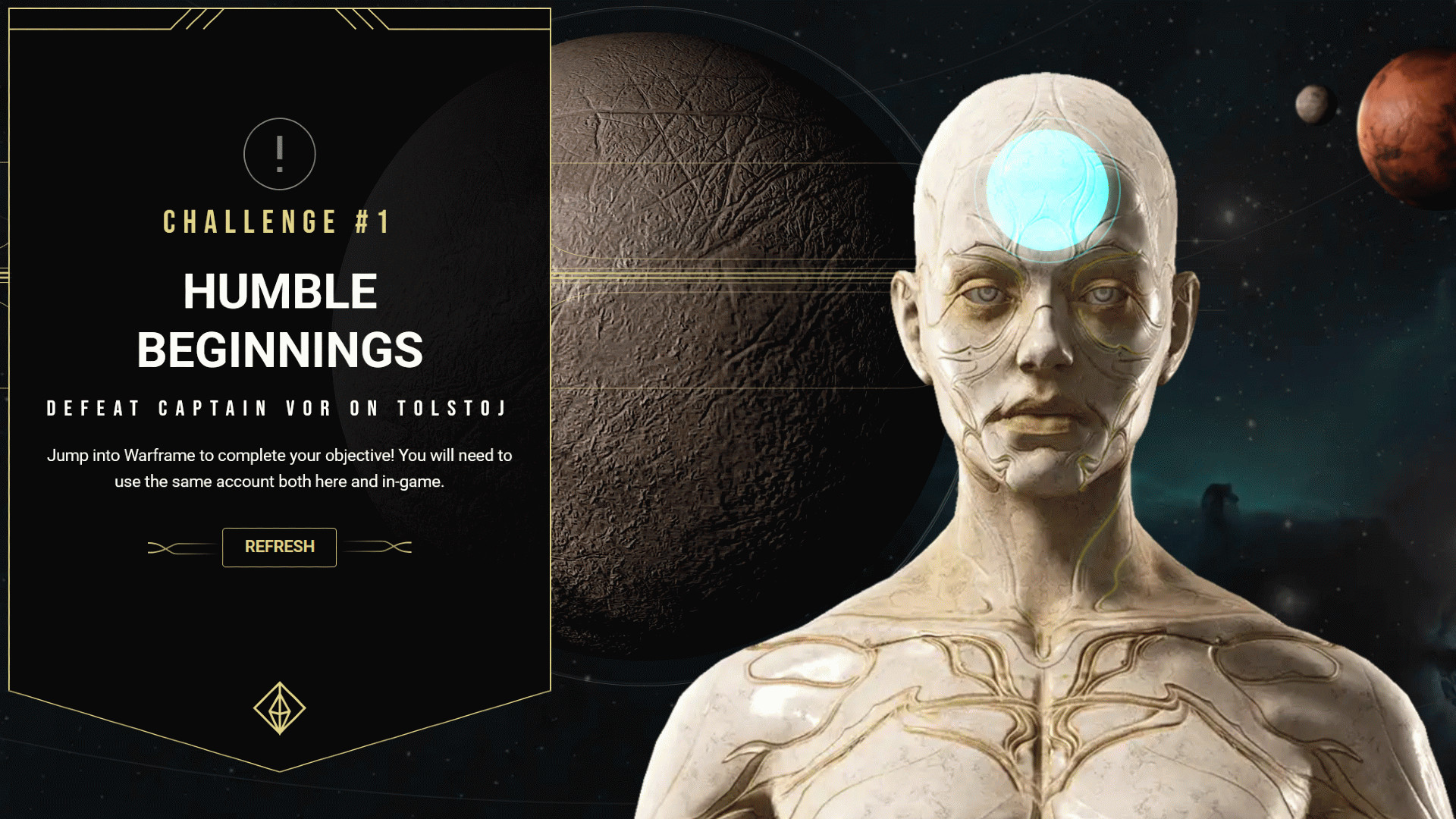 Тизер Операции «Эпоха: Связь с Тау» в Warframe – серия внутриигровых испытаний.