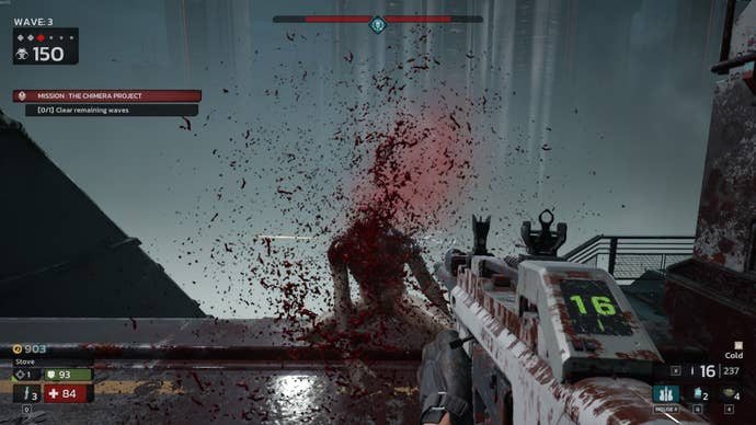 Хэдшот частично взрывает образец Кисты в Killing Floor 3.