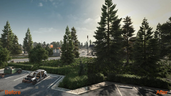 Сравнение «до» и «после» в World Lighting Tuned — одном из лучших модов для 7 Days to Die.