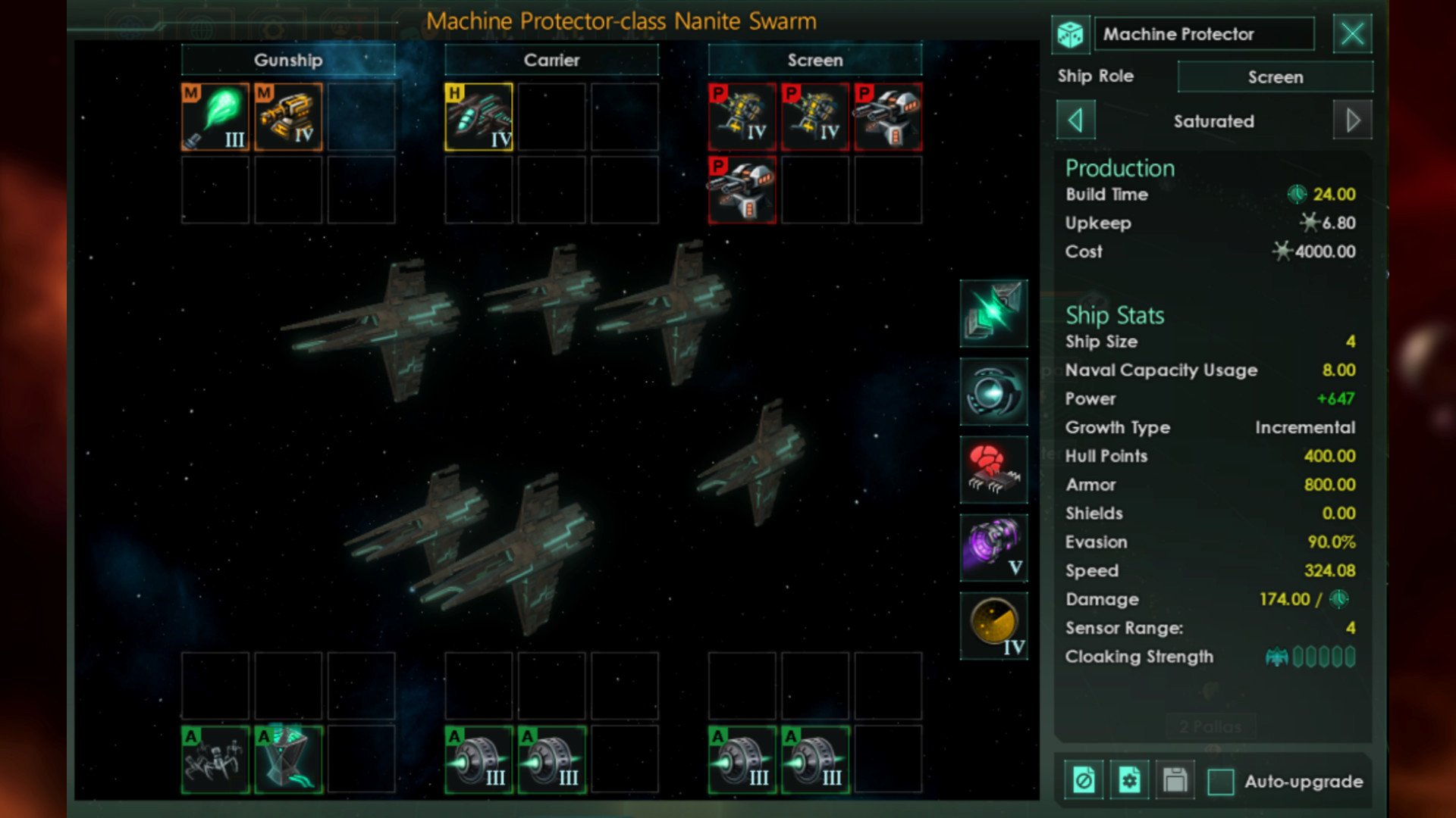 Stellaris Summer Experiments 2026 – корабли роя нанитов.
