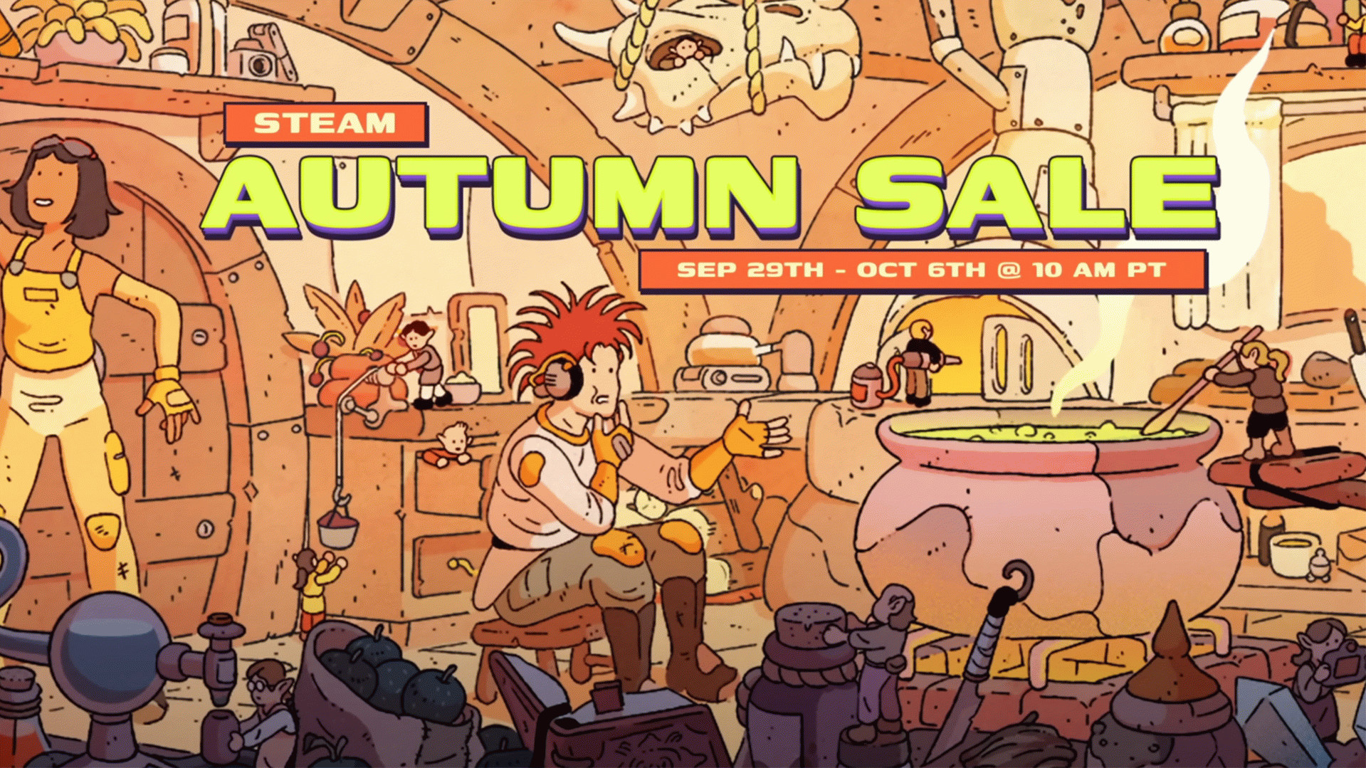 Официальный арт Steam Autumn Sale 2025