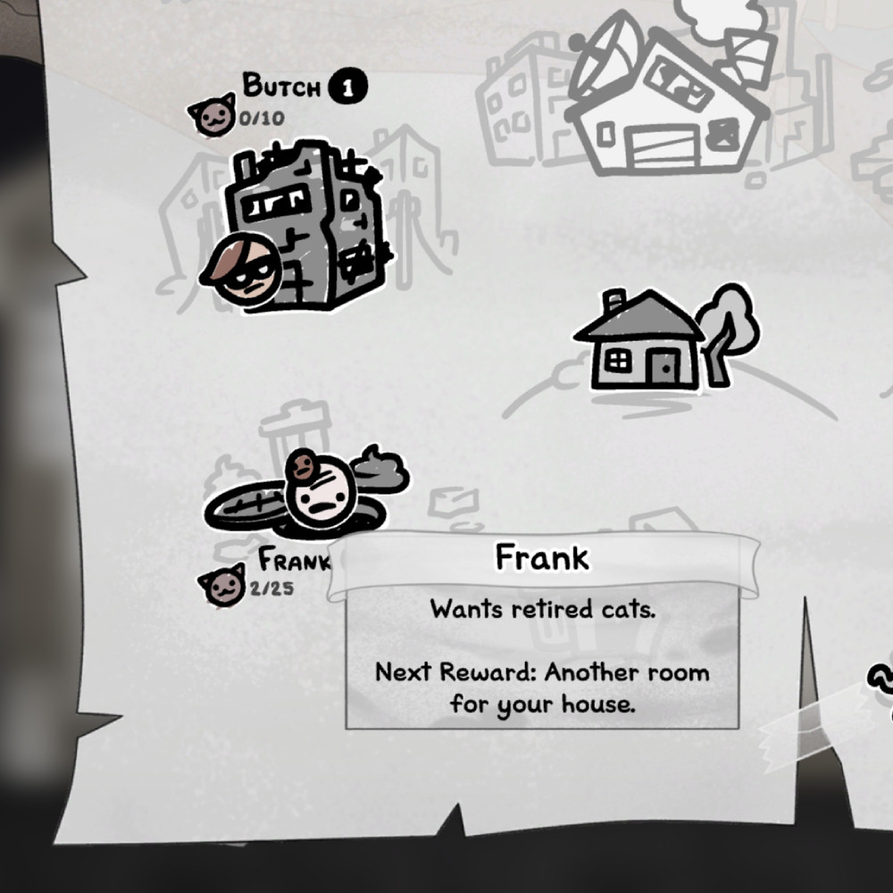 Гайд по разведению в Mewgenics: приближённая карта с улучшениями Фрэнка.