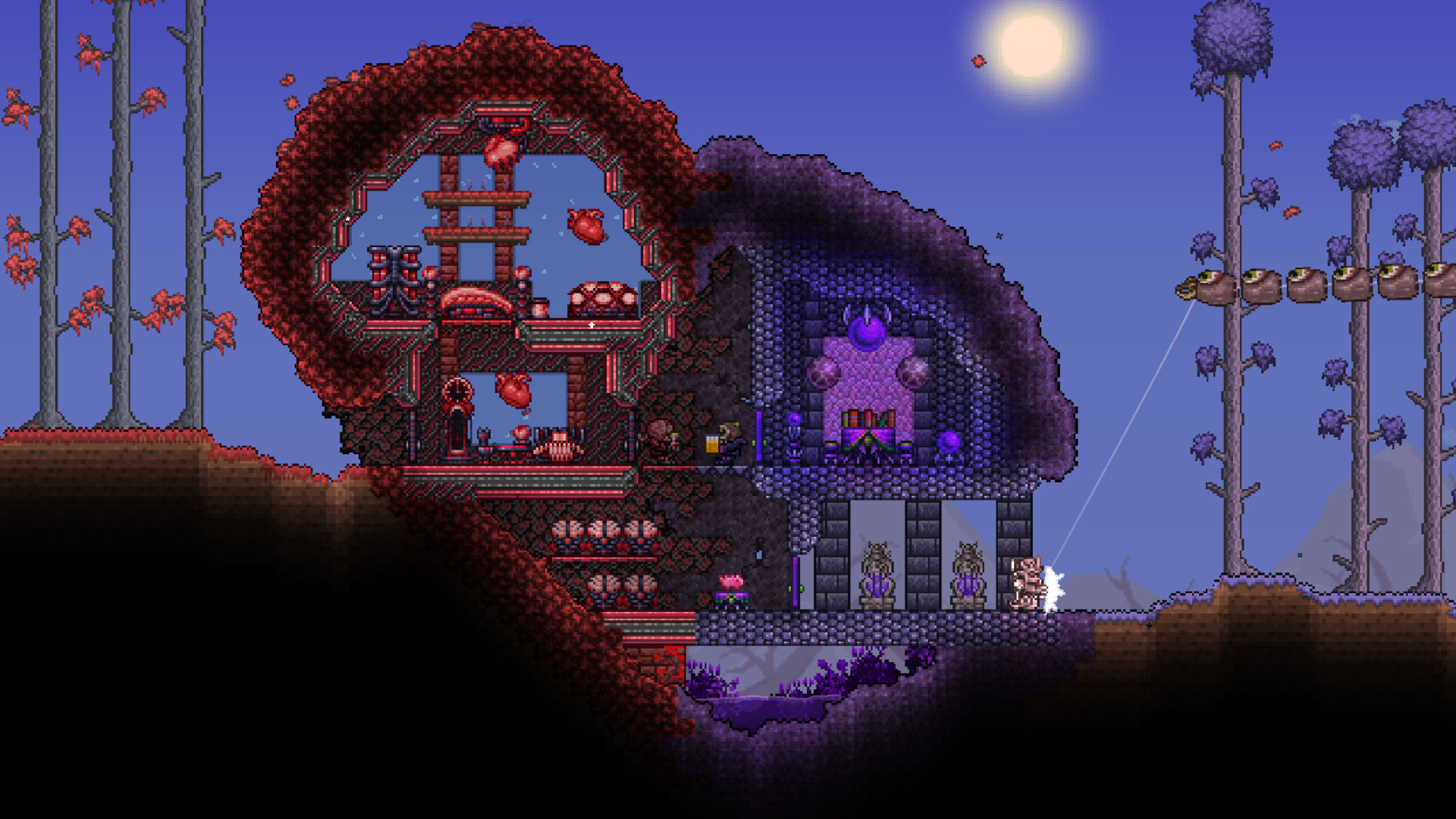 Обновление Terraria 1.4.5. - Новые наборы мебели Crimson и Corruption в песочнице.