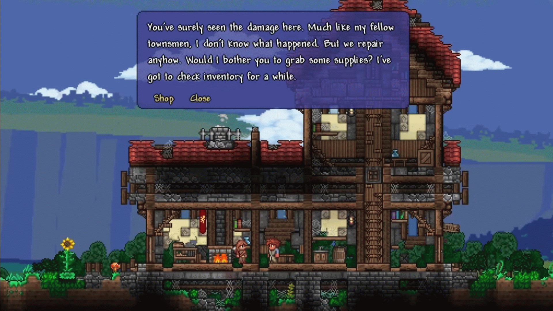 Мод Path of Terraria - NPC в городе Рейвенкрест.