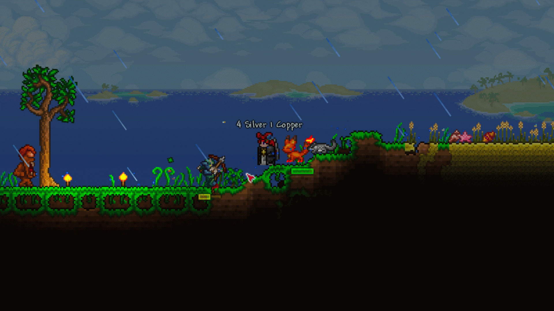 Terraria — Фокспаркс под охраной Гоблина-лучника