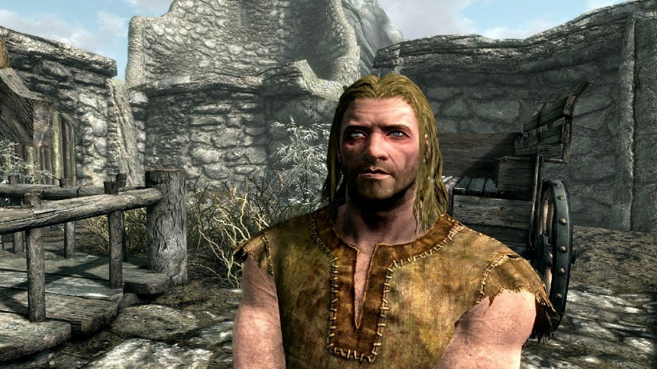 Скриншот Skyrim с персонажем