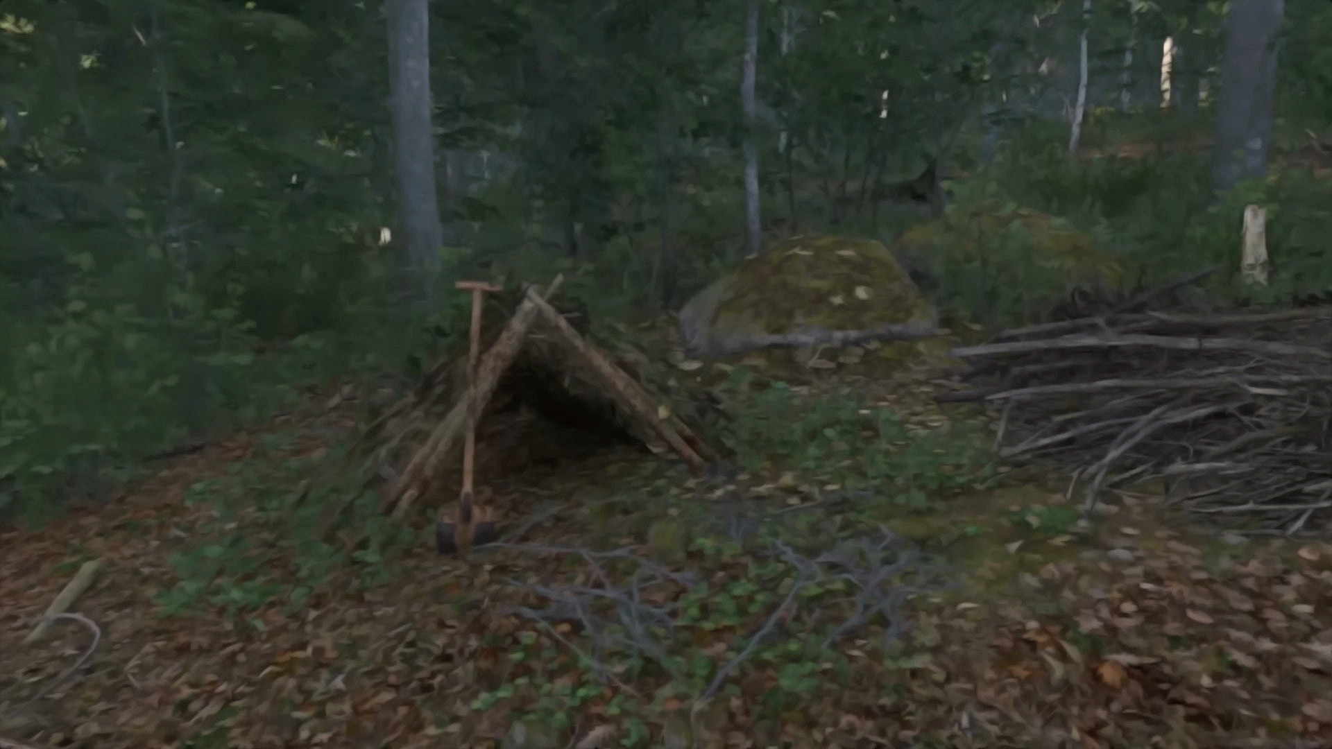 Небольшая хижина с лопатой снаружи в Kingdom Come Deliverance 2